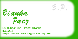 bianka pacz business card